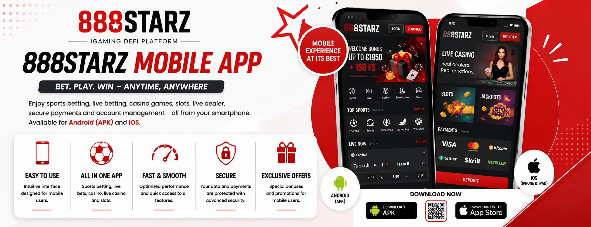 888Starz mobile app for Android and iOS