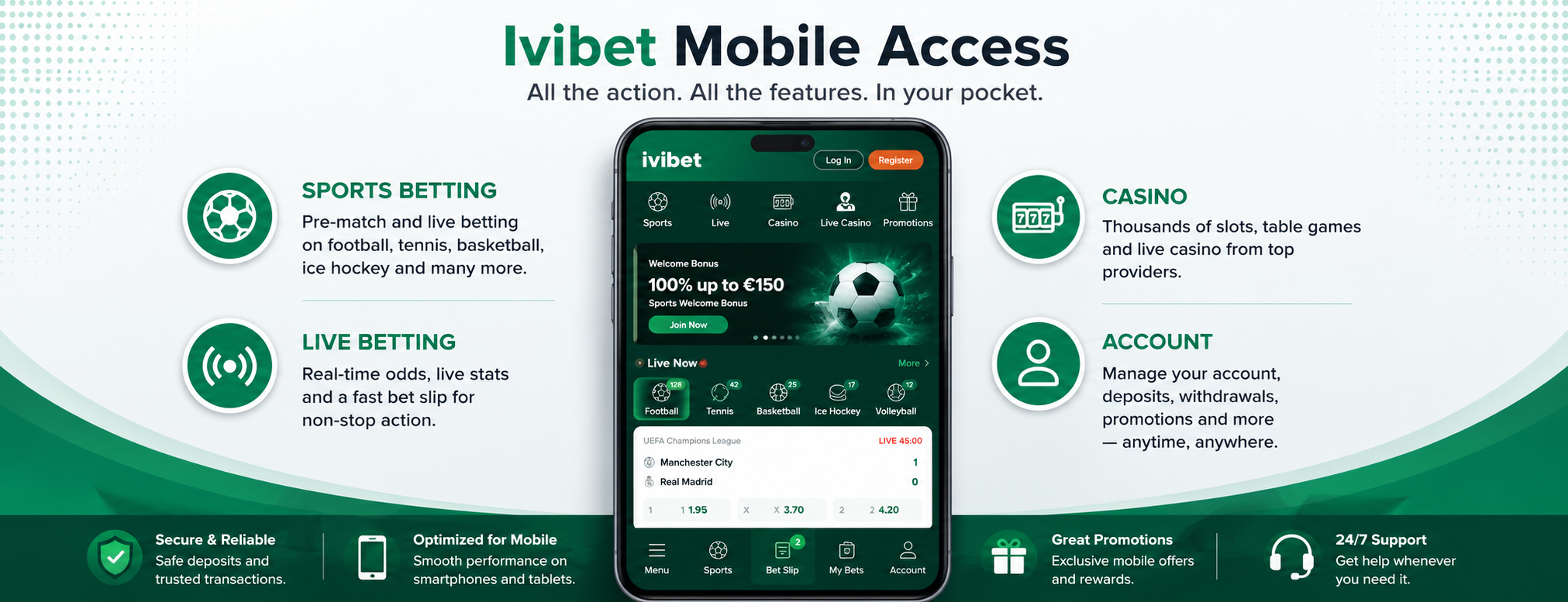 Ivibet mobile app for sports betting and casino
