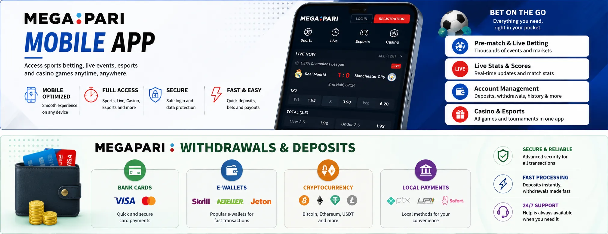 MEGAPARI mobile betting platform